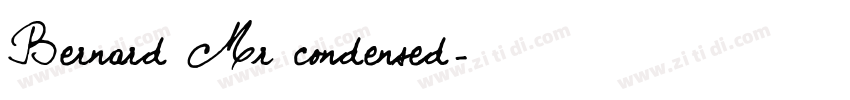 Bernard Mr condensed字体转换